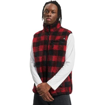 Brandit Teddyfleece Weste Herren (5025) - rot/schwarz Brandit Teddyfleece Weste Herren (5025) - rot/schwarz