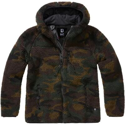 Veste en Teddy Fleece Femme Brandit avec Capuche (55005) - woodland Veste en Teddy Fleece Femme Brandit avec Capuche (55005) - woodland