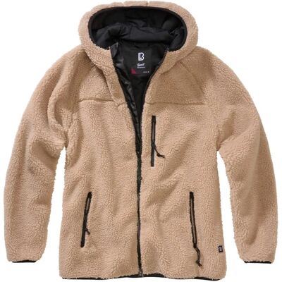 Veste en Teddy Fleece pour femmes Brandit avec capuche (55005) - camel Veste en Teddy Fleece pour femmes Brandit avec capuche (55005) - camel