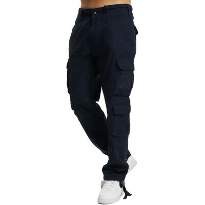 Brandit Pure Slim-Fit Pantalons - marine - Publicité Brandit Pure Slim-Fit Pantalons - marine - Publicité