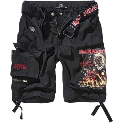 Brandit x Iron Maiden Savage The Number Of The Beast Black Edition - Shorts - Schwarz - 3XL Brandit x Iron Maiden Savage The Number Of The Beast Black Edition - Shorts - Schwarz - 3XL