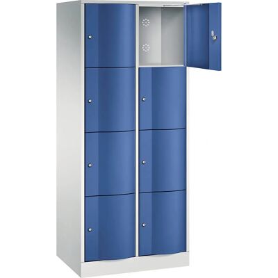 C+P Gris Claro / Azul Genciana 8 Compartimentos Armario con Cerradura - Armario de Almacenamiento C+P Gris Claro / Azul Genciana 8 Compartimentos Armario con Cerradura - Armario de Almacenamiento