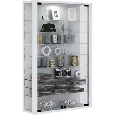 Vitrine Vitrosa Mini Blanche VCM avec 8 Étagères & LED Vitrine Vitrosa Mini Blanche VCM avec 8 Étagères & LED