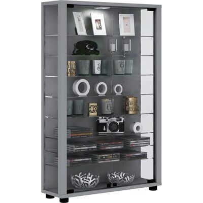 VCM Lumo Mini Silber Vitrine mit 8 Böden VCM Lumo Mini Silber Vitrine mit 8 Böden