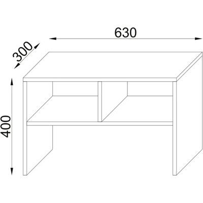 Tavolino da caffè VCM - Bianco, 40x30x63 cm Tavolino da caffè VCM - Bianco, 40x30x63 cm
