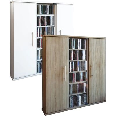 Armadio VCM Santo per CD/DVD - Bianco - 450 CD Armadio VCM Santo per CD/DVD - Bianco - 450 CD