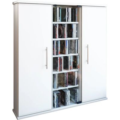 Armario VCM Santo para CDs/DVDs - Blanco - Hasta 450 CDs Armario VCM Santo para CDs/DVDs - Blanco - Hasta 450 CDs