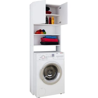 VCM Hvid Opbevaringsskab - 64x25x190cm - Træ VCM Hvid Opbevaringsskab - 64x25x190cm - Træ