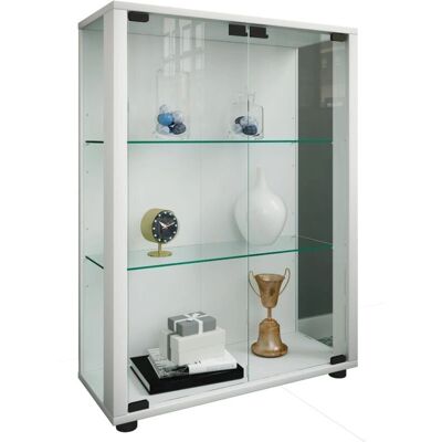 Vetrina Bianca VCM con Mensole in Vetro - Vitrine Vetrina Bianca VCM con Mensole in Vetro - Vitrine