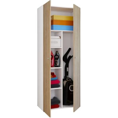 VCM Vandol Mehrzweckschrank Weiß / Sonoma Eiche - Mehrzweckschrank VCM Vandol Mehrzweckschrank Weiß / Sonoma Eiche - Mehrzweckschrank
