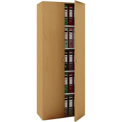 Armoire de Bureau Vandol - 5 Compartiments, Bois, Marron - Publicité Armoire de Bureau Vandol - 5 Compartiments, Bois, Marron - Publicité
