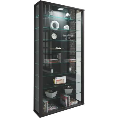 Vitrine VCM Vitrosa Maxi noir avec éclairage LED - Meuble d'exposition Vitrine VCM Vitrosa Maxi noir avec éclairage LED - Meuble d'exposition