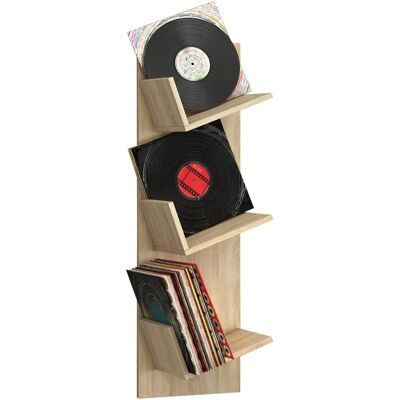 VCM Sulda Wandregal - Für 100 Schallplatten, 3 Fächer VCM Sulda Wandregal - Für 100 Schallplatten, 3 Fächer