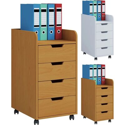 Contenitore ufficio VCM Konal Maxi marrone con 4 cassetti Contenitore ufficio VCM Konal Maxi marrone con 4 cassetti