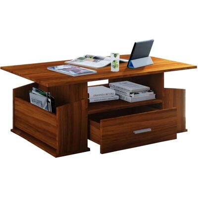 Table basse VCM Junata - Noyer, 110x52x44cm - Publicité Table basse VCM Junata - Noyer, 110x52x44cm - Publicité