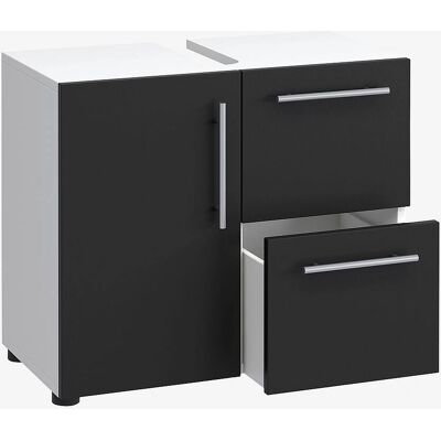 VCM Badezimmer Unterschrank Flandu - Schwarz/Weiß - Stauraum VCM Badezimmer Unterschrank Flandu - Schwarz/Weiß - Stauraum