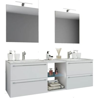 VCM XXL Badezimmer-Set - Doppelwaschtisch & Spiegel VCM XXL Badezimmer-Set - Doppelwaschtisch & Spiegel