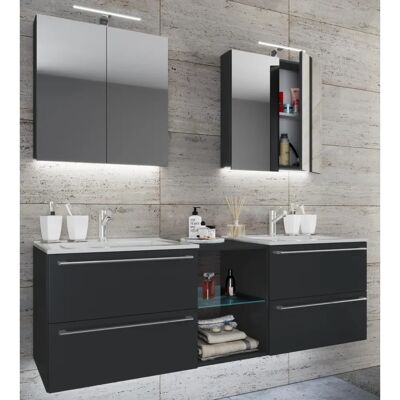 VCM Badinos XXL - Juego de baño con 2 lavabos y espejos VCM Badinos XXL - Juego de baño con 2 lavabos y espejos