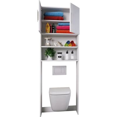 VCM Totas Badezimmerschrank - Weiß, 64x190x25cm VCM Totas Badezimmerschrank - Weiß, 64x190x25cm