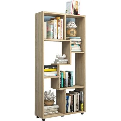 Étagère VCM Chêne Sonoma Blina - 6 Compartiments - 119cm - Publicité Étagère VCM Chêne Sonoma Blina - 6 Compartiments - 119cm - Publicité
