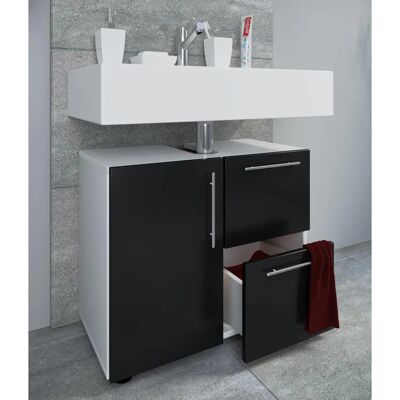 VCM Flandu Badezimmer Unterschrank - 61cm Schwarz-Weiß VCM Flandu Badezimmer Unterschrank - 61cm Schwarz-Weiß