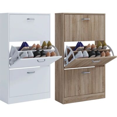 Meuble à Chaussures en Bois VCM Sipos - 3 Portes - 105x59x22cm - Publicité Meuble à Chaussures en Bois VCM Sipos - 3 Portes - 105x59x22cm - Publicité
