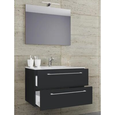 VCM Badmöbel-Set - Schwarz - 80x46x50cm VCM Badmöbel-Set - Schwarz - 80x46x50cm