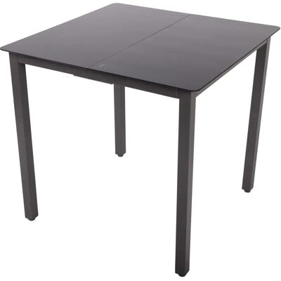 VCM Aluminium Gartentisch - Schwarz Glas - 80x80cm VCM Aluminium Gartentisch - Schwarz Glas - 80x80cm