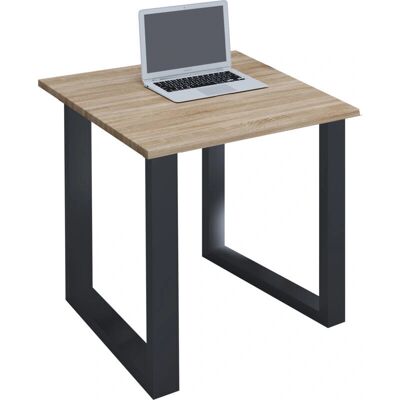 VCM Lona Schreibtisch - 80x80cm, Sonoma Eiche, U-förmiger Stahlrahmen VCM Lona Schreibtisch - 80x80cm, Sonoma Eiche, U-förmiger Stahlrahmen