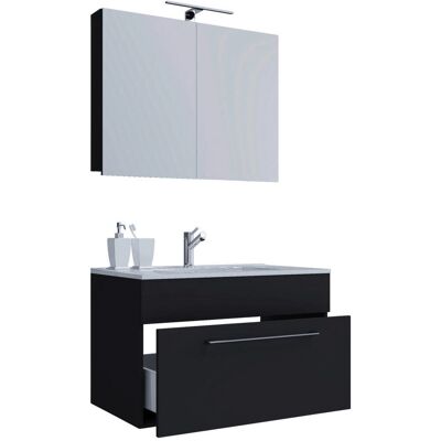 VCM Badezimmermöbel-Set - Schwarz, 80cm - Badmöbel VCM Badezimmermöbel-Set - Schwarz, 80cm - Badmöbel