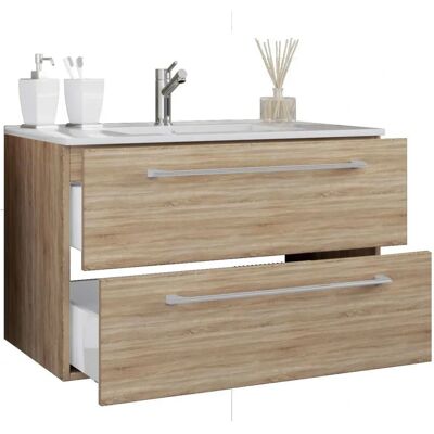 Set mobili bagno VCM Sonoma - 80cm, 2 cassetti Set mobili bagno VCM Sonoma - 80cm, 2 cassetti