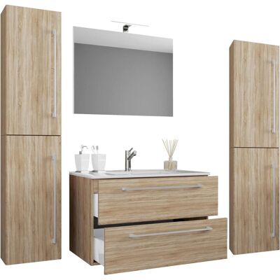 Set de muebles de baño 5 piezas Sonoma Eiche - Muebles de baño VCM Set de muebles de baño 5 piezas Sonoma Eiche - Muebles de baño VCM