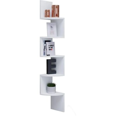 VCM Mintis Wall Shelf - 123x20x20cm - White - Book & Collectible Storage VCM Mintis Wall Shelf - 123x20x20cm - White - Book & Collectible Storage