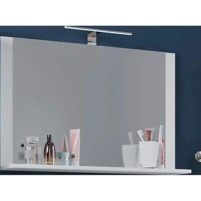 VCM Weiß Badezimmer Spiegel mit Ablage - Wandmontage, 80cm VCM Weiß Badezimmer Spiegel mit Ablage - Wandmontage, 80cm