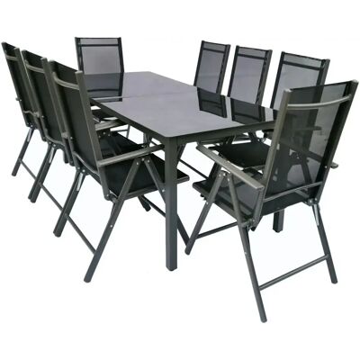 VCM Gartenmöbel-Set - Aluminium & Sicherheitsglas Tisch & Stühle VCM Gartenmöbel-Set - Aluminium & Sicherheitsglas Tisch & Stühle