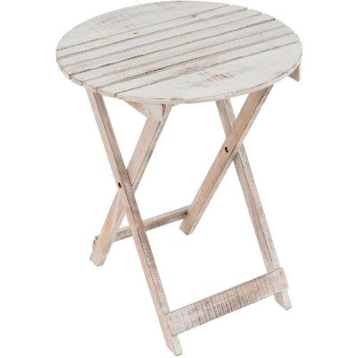 VCM Runder Klappgarten Tische - 50cm, Rustik Vintage VCM Runder Klappgarten Tische - 50cm, Rustik Vintage