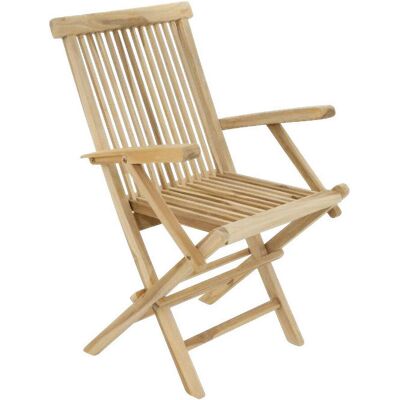 Vcm Teak Gartenstühle 4er Set - Klapparmlehnen Hochlehner Vcm Teak Gartenstühle 4er Set - Klapparmlehnen Hochlehner