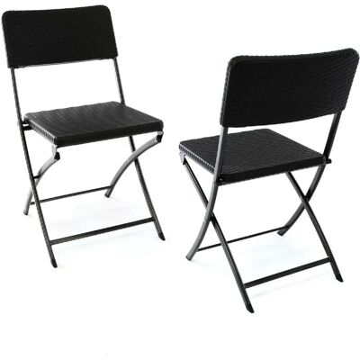 VCM Gartenmöbel-Set - Faltbare Rattan-Optik Stühle VCM Gartenmöbel-Set - Faltbare Rattan-Optik Stühle