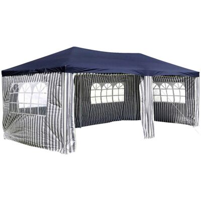 VCM Pavillon 3x6m Blau Partyzelt Wasserdicht Einfach Aufbauen VCM Pavillon 3x6m Blau Partyzelt Wasserdicht Einfach Aufbauen