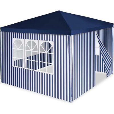 VCM 3x3m Blau-Weiß Wasserdichter Pavillon - Gartenzelt VCM 3x3m Blau-Weiß Wasserdichter Pavillon - Gartenzelt