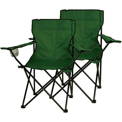 Vcm Campingstühle 2er Set - Faltbar mit Armlehne & Getränkehalter Vcm Campingstühle 2er Set - Faltbar mit Armlehne & Getränkehalter