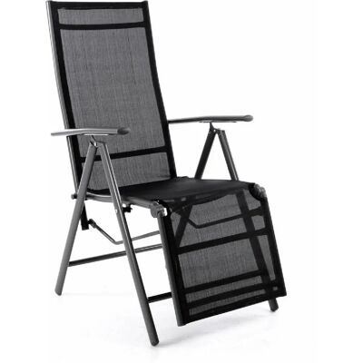 VCM Aluminium Liegestuhl - Verstellbar, Schwarz, Anthrazit - Relaxstuhl VCM Aluminium Liegestuhl - Verstellbar, Schwarz, Anthrazit - Relaxstuhl
