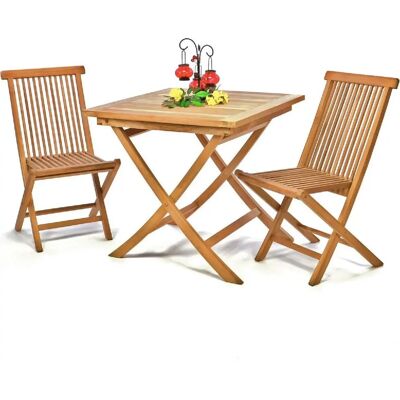 Teak Gartentisch - 80x80 cm - Witterungsbeständiges Hartholz Teak Gartentisch - 80x80 cm - Witterungsbeständiges Hartholz