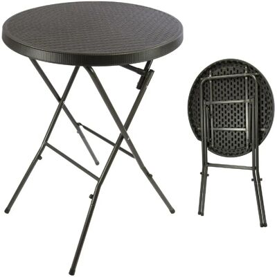 VCM Runder Klappbar Bistro Tisch - 80cm Durchmesser - Schwarz VCM Runder Klappbar Bistro Tisch - 80cm Durchmesser - Schwarz