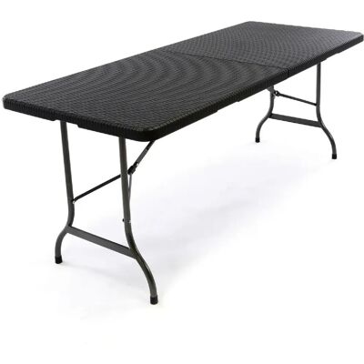 VCM Gartentisch - Faltbarer Rattantisch, 180x75cm VCM Gartentisch - Faltbarer Rattantisch, 180x75cm