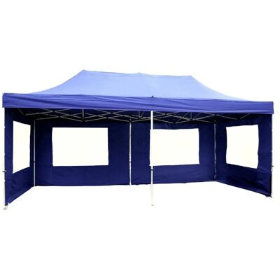 VCM Profi Pavillon Faltpavillon Partyzelt 3x6 m Blau Wasserdicht Dach 270 g/m² VCM Profi Pavillon Faltpavillon Partyzelt 3x6 m Blau Wasserdicht Dach 270 g/m²