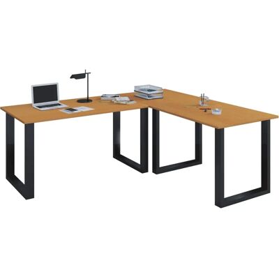 Escritorio de oficina en U VCM Lona BK - Diseño moderno, Fácil de montar, Varias tallas Escritorio de oficina en U VCM Lona BK - Diseño moderno, Fácil de montar, Varias tallas