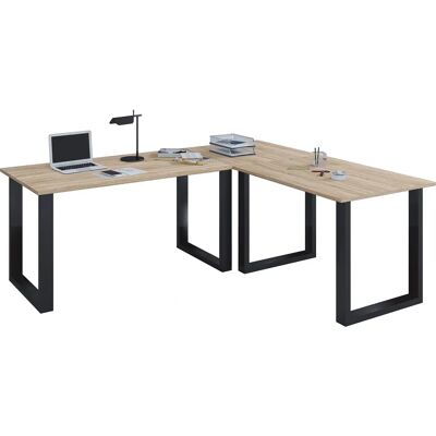 VCM Bürotisch - U-Füße, Sonoma Eiche, 190x50 cm VCM Bürotisch - U-Füße, Sonoma Eiche, 190x50 cm