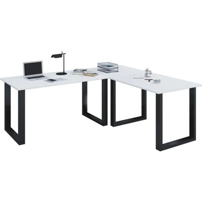Scrivania Ufficio VCM Lona - Bianco/Nero - 190x50 cm Scrivania Ufficio VCM Lona - Bianco/Nero - 190x50 cm