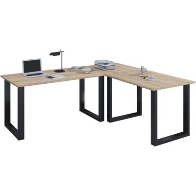 Escritorio de oficina VCM Sonoma-Eiche / Negro - 190x80cm Escritorio de oficina VCM Sonoma-Eiche / Negro - 190x80cm